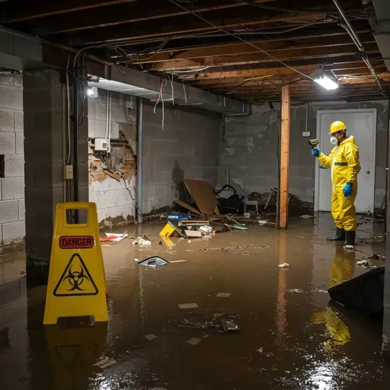 Flooded Basement Electrical Hazard in Lander County, NV Property