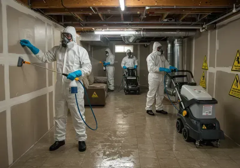 Basement Moisture Removal and Structural Drying process in Lander County, NV